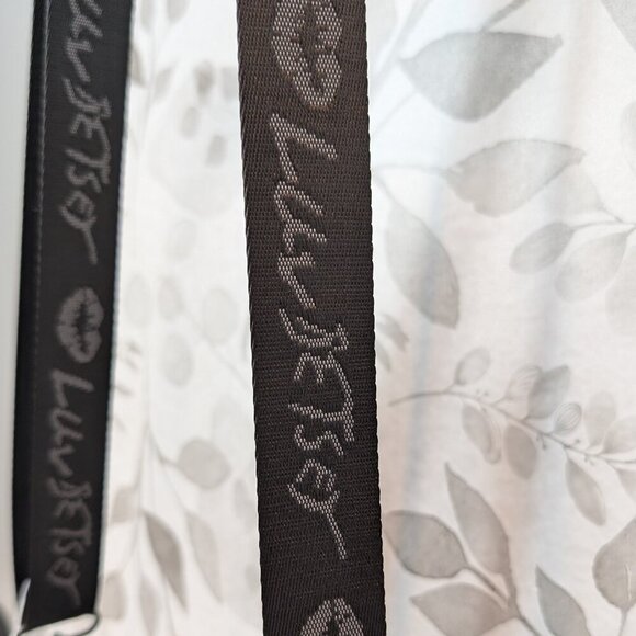 Betsey Johnson multicolor tweed plaid heart crossbody w guitar strap - Picture 3 of 7